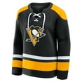 thumbnail image 4 of Women's Fanatics  Black Pittsburgh Penguins Icing Long Sleeve Lace Up Sweatshirt, 4 of 7