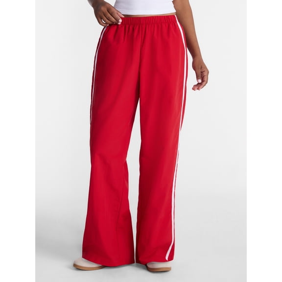 No Boundaries Nylon Game Day Track Pants, 30.5'' Inseam, Women's XXS-XXL