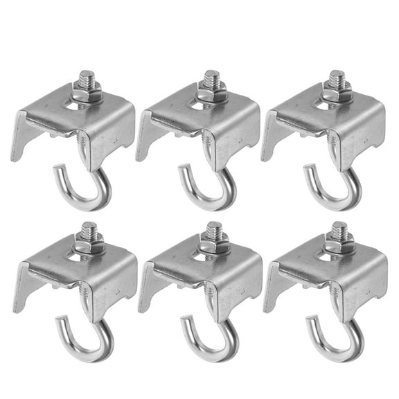 HONMEET 6pcs Beam Hanger Clamp: Heavy Duty Bracket Hook For Industrial And Wire Shelving Warehouse Storage Accessories