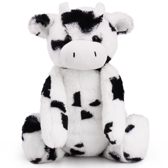 LotFancy 16.5" Cow Stuffed Animal, Soft Cow Plush Toy Gift for Kids Boys and Girls