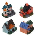 thumbnail image 5 of LOLIPPYY Set of 4 Miniature Resin Fairy Houses Tiny Ornaments for Outdoor Yard Decoration, 5 of 7