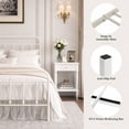 thumbnail image 4 of Amolife Twin Size Metal Platform Bed Frame with Vintage Headboard & 12.6" Under-Bed Storage, White, 4 of 8