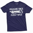 thumbnail image 5 of Men's Funny handyman T-shirt measure once cuss twice dad papa grandpa gift tee shirt garage shirt (XX-Large Grey), 5 of 7