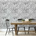 thumbnail image 4 of S4sassy Removable Nature-inspired Waterproof Wall Wrap, Textured Finish Wallcover, Red & Grey Botanical Print Contact Paper for Walls, Cabinets, Self Adhesive Vinyl Wallpaper Roll- Grey (25"x120"), 4 of 9