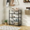 thumbnail image 7 of Shoe  Organizer, 5 Tier Industrial Metal Shoe Storage Shelf, Narrow Rustic Brown Closet Entryway Storage, 7 of 7
