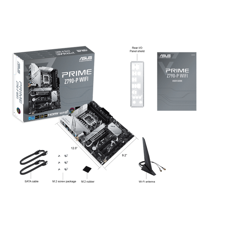 ASUS Prime Z790-P WiFi LGA 1700(Intel 14th & 13th &12th Gen) ATX motherboard (PCIe 5.0,DDR5,14+1 Power Stages,3x M.2,WiFi 6,Bluetooth v5.2,2.5Gb ASUS Prime Z790-P WiFi LGA 1700(Intel 14th & 13th &12th Gen) ATX motherboard (PCIe 5.0,DDR5,14+1 Power Stages,3x M.2,WiFi 6,Bluetooth v5.2,2.5Gb