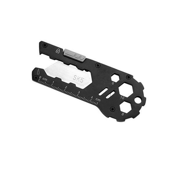 Matsuzay Multiherramienta Mini Pocket Chopper Llave Abrebotellas Cerradura de seguridad Autoensamblaje Negro