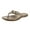 Beige, variant on Reaction Womens Glam-Athon Faux Leather Thong Flip-Flops