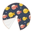thumbnail image 3 of Kll Cute Puffer Fish Christmas Tree Skirt 36",Party Decorations Farmhouse For Christmas Decorations Holiday Party, 3 of 8