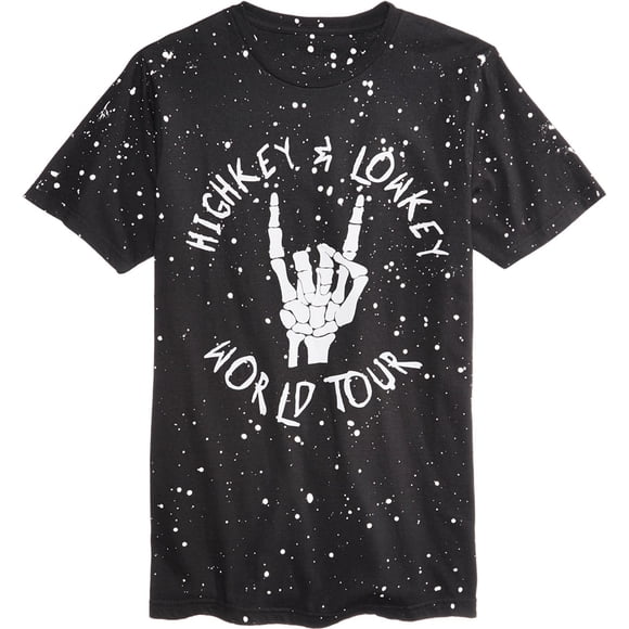 American Rag - Camiseta gráfica para hombre, diseño de teclas altas y bajas, color negro, grande