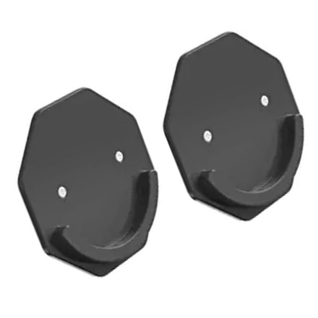 Kearding 2 piezas de soporte de barra de cortina de ducha montaje en pared Hexagonal sin perforación retenedor de tensión fijación de Juegos de accesorios de baño