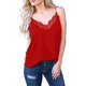 thumbnail image 2 of Camisola holgada con cuello en V y tirantes de encaje de crochet para mujer, lavable a máquina, mangas con ribete de encaje, sin mangas, 2 of 6