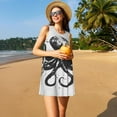 thumbnail image 7 of Bixox Abstract Ink Octopus Print Women's Sleeveless A-Line Dress with Pockets, Casual Knee-Length Tank Dress for Summer-X-Large, 7 of 7
