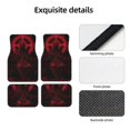 thumbnail image 4 of Disketp Red Gothic Skeleton Throne for Crystal Velvet Car Mats Four-Piece Set,All-Season Automotive Protection, Vehicles, Cars, Trucks, and SUVs,Anti-Slip Design, 4 of 7
