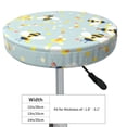 thumbnail image 4 of Daiia Bees Stool Covers Round,Round Bar Stool Covers Waterproof Bar Chair Covers Washable Stool Cushion Slipcover for 12-14 Inch Chair-13 inch, 4 of 7