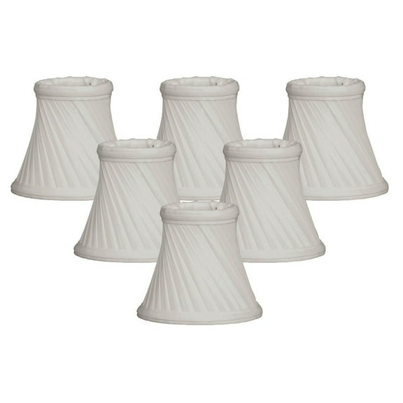 Royal Designs, Inc. Twisted Bell Clip on Chandelier Shade CS-716WH-6, White, 3 x 5 x 4.5, Pack of 6