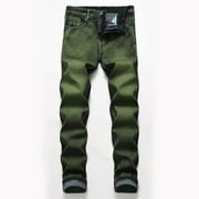 LOVZFMLL Jeans Men's New Fashion Have Pockets Button Zipper Personality Denim Trend Jeans