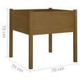 thumbnail image 2 of vidaXL Garden Planters 2 pcs 27.6"x27.6"x27.6" Solid Wood Pine, 2 of 35
