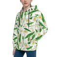 thumbnail image 2 of Sikiie Tulips Flowers Youth Hoodie Sweatshirt Pullover Hooded Classic Casual Essentials Hoodiefor Boys Girls Kids -Large, 2 of 6
