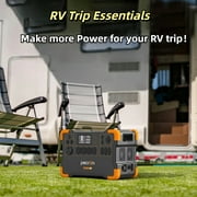 PECRON E2000LFP 1920Wh/2000W Portable Power Station with 6*200W Solar Panels Cart Kit Solar Generator for Home Emergency, Camping, Travel, RV, Off-Grid