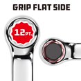 thumbnail image 3 of Powerbuilt 30mm Metric Combination Wrench, 12 Point Double Ended Box and Open End, 15 Degree Offset Polished 644134, 3 of 6