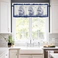 thumbnail image 3 of Nautical Blue Curtain Valances for Windows, Retro Sailboat Seagull Rod Pocket Valance Window Treatments Short Curtains for Kitchen Bathroom Living Room, 3 of 6