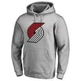 thumbnail image 2 of Men's Heather Gray Portland Trail Blazers Primary Logo Pullover Hoodie, 2 of 3