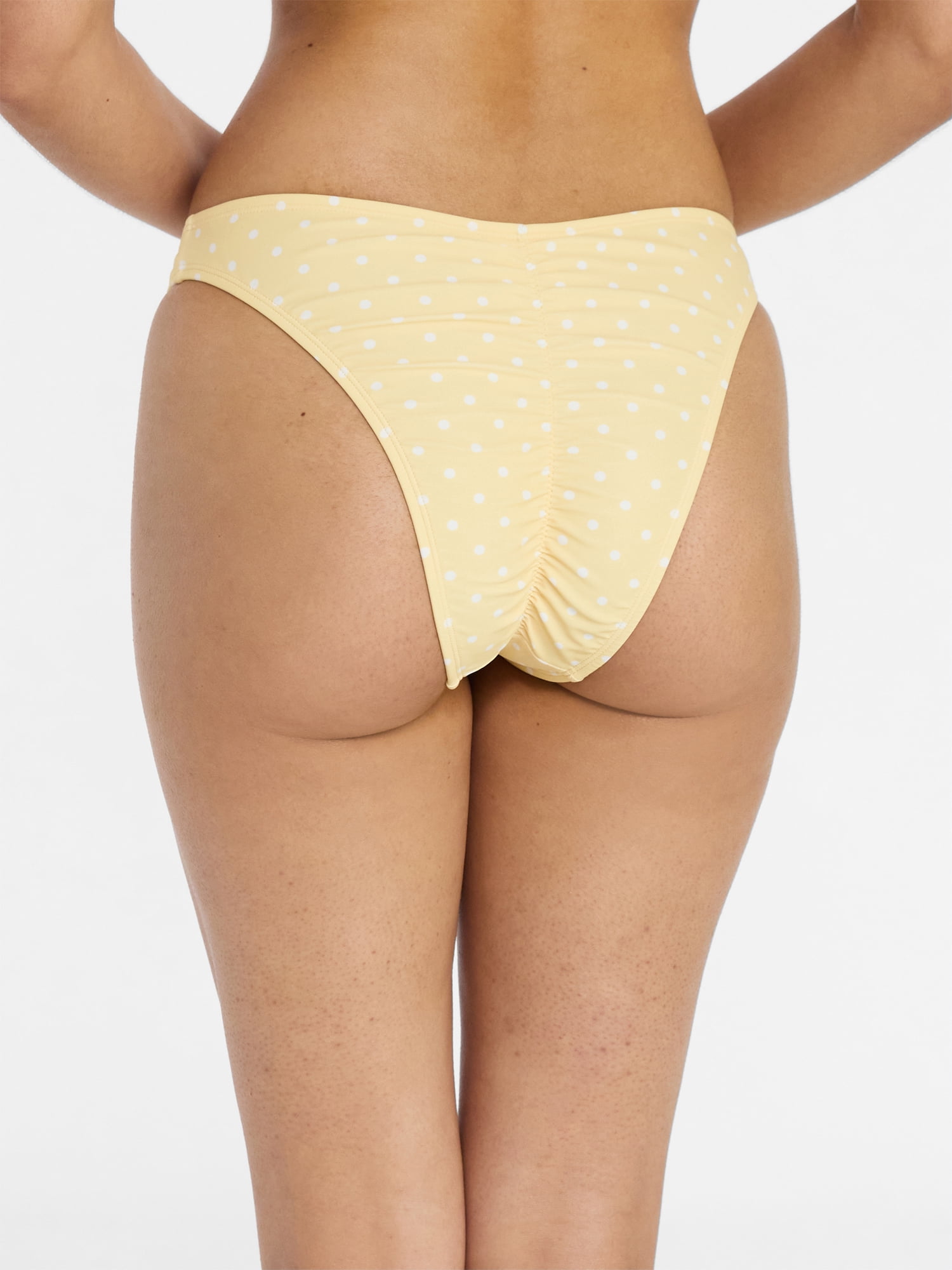 No Boundaries French Twist Ruched Bikini Bottoms, Women's XXS-XXL