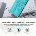 thumbnail image 4 of Case For Samsung Galaxy S25 Edge 5G Butterfly Flower Multi-card Holder Zipper Wallet With Lanyard Magnetic Clasp Flip Stand Leather Phone Case,Sky blue,For Galaxy S25 Edge 5G, 4 of 8