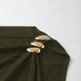 thumbnail image 6 of Mifsaly Womens Sleeveless Halter Neck Tops Elegant Asymmetric Ruched Tank Top Metal Ring Shoulder Pleated Cami Blouse Summer Party Going Out Shirts Army Green,L, 6 of 6