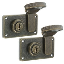 Hytrove Hinge and Latch Set Suitcase Lock Hasps Iron Bronze 2Pcs