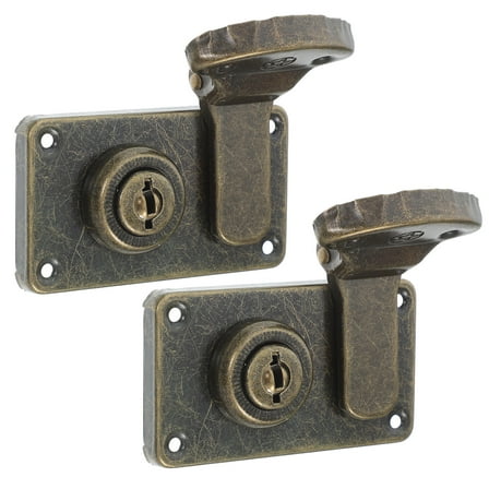 Hytrove Hinge and Latch Set Suitcase Lock Hasps Iron Bronze 2Pcs