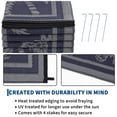 thumbnail image 6 of HIWEAVER Navy 9'x 12' Outdoor Rug Garden Decor Floral Bordered Carpet Plastic Straw Waterproof Reversible Patio Area Rug for Balcony Deck Picnic Portable Camping Mat, 6 of 8