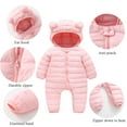 thumbnail image 2 of URMAGIC URMAGIC Baby Girl Boy Winter Snowsuit Infant Lightweight Puffer Ear Hooded Jumpsuit Jacket, 2 of 3