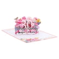 thumbnail image 1 of Uxcell 80th Birthday Card, Pop-Out Birthday Card 3D Flower Bouquet Butterflies, 1 of 5