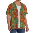 thumbnail image 2 of Uemuo Abstract Pattern Pattern Cotton Linen Short Sleeve Shirts,Casual Lightweight Button Down Shirts,Vacation Beach Summer Tops-Large, 2 of 7