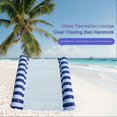 thumbnail image 4 of Pvc Water Hammock Recliner Stripe Mesh Inflatable Floating Bed Air Mattress Sea Swimming Ring Pool Party Toy Lounge Bed, 4 of 5