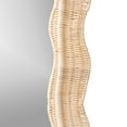 thumbnail image 3 of bali & pari Hasana Boho Wall Mirror, Handwoven Scallop Natural Rattan, Natural, 3 of 4