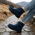 thumbnail image 4 of Bnwani Boots for Women,Winter Boots,Non-slip,Round Toe,Lace-Up,Warm,Navy,36(US:5.5), 4 of 6