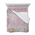 thumbnail image 7 of Quilts Twin-XL Size Bedding Set, Summer Beach Starfish Lightweight Quilted Comforter, Pink Coastal Ocean Conch Wood Grain Soft Bedspread Coverlet with Pillow Covers for All Season, 68" x 98", 7 of 7