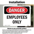 thumbnail image 3 of Employees Only OSHA Danger Vinyl Decal Label 10 Inch x 7 Inch - 10 Pack, 3 of 6