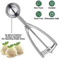 thumbnail image 4 of Juego de glace En Acier, 1 Uds Cuillre Glace En Acier 304 Inoxidable Cuillre Glace Avec Dclencheur, Professionnelle Crme Glace Scoopers Pour Fruits Gla, 4 of 5