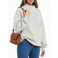 thumbnail image 2 of UVN Oversized Sweatshirts for Women Winter Long Sleeve Turtleneck Hoodies Ladies Pullover Fall Tops, 2 of 8