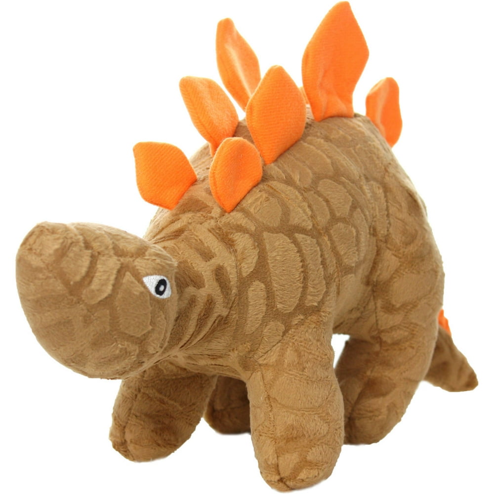 Mighty Dinosaur Stegosaurus-Durable, Squeaky Plush Dog Toy - Walmart ...