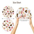thumbnail image 2 of Donut Print White Silk Bonnet for Sleeping Women/Men, Adjustable Elastic Satin Bonnet Bonnet for Sleeping, Soft Similar Silk Curly Hair Bonnet for Sleeping, 2 of 7