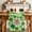 Pink Green, variant on St. Patrick's Day Table Runner - 36 Inch Long Spring Lucky Green Shamrock Cloud Blue Cotton and Linen Blended Dress Scarves Farmhouse Table Runner for Kitchen Dining, Coffee Table, 13" x 36"