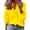 Yellow, variant on JINMGG Fall Tops for Women Women Casual Full Sleeve V-Neck Tops Loose Shirts Plus Size Women Clothing Black XXXXL