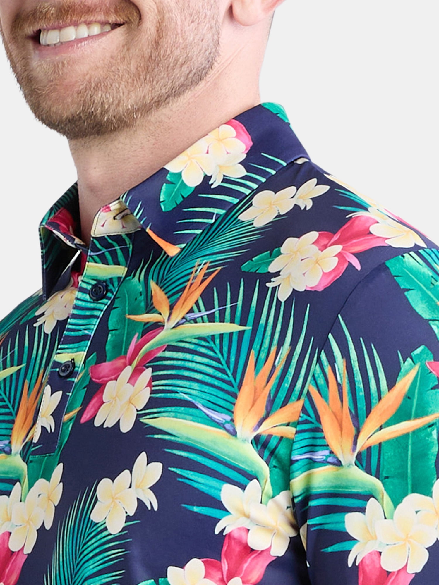 Birdie Bound Men's & Big Men's Novelty Print Golf Polo, Sizes S-5XL
