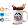 thumbnail image 4 of Realtor Coffee Mug 15oz White - All i do is eat - Estate Agent Real Estate land Agent Houses Salesperson Broker, 4 of 7
