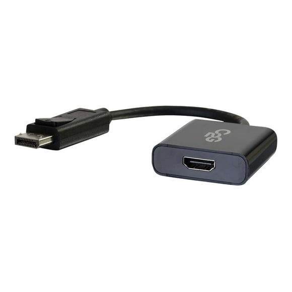 C2G Display Port Cable, Display Port to HDMI, 4K, Male to Female, Black, 8 inches, Cables to Go 54306